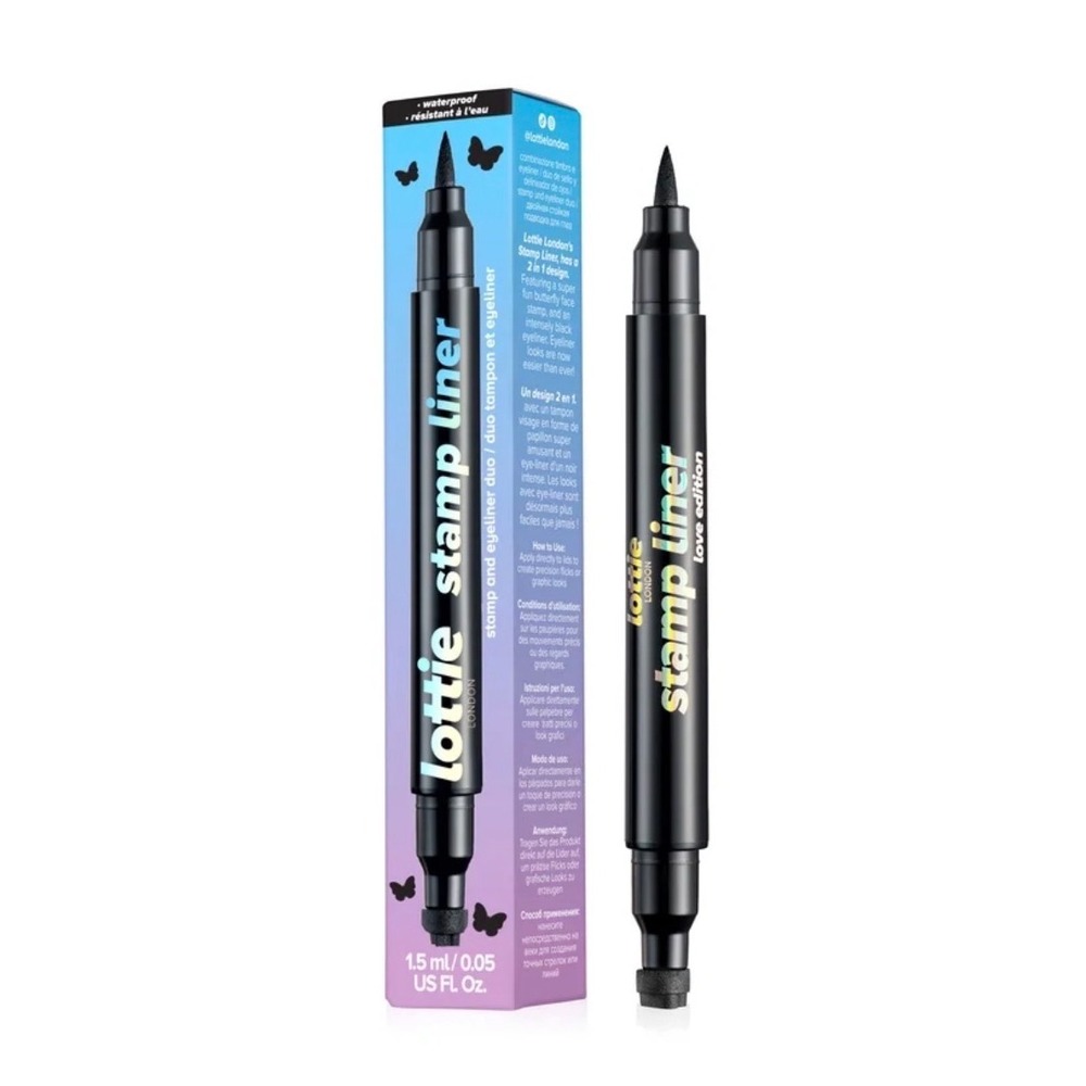 Lottie London Stamp Liner Love Edition Butterfly Wing Edition Black Waterproof
